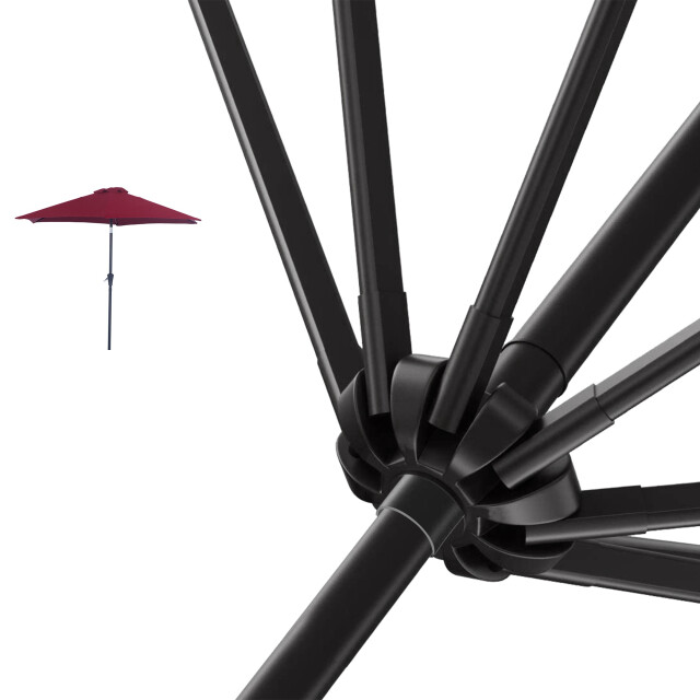 4goodz Outsunny knikparasol 270 cm met draaihendel aluminium - 3172738 large