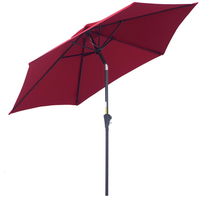 4goodz Outsunny knikparasol 270 cm met draaihendel aluminium - 3172738 large