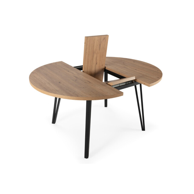 CaliCosy Uitschuifbare ronde tafel van 120 tot 150 cm met zwarte metalen poten cleo 3078858 large