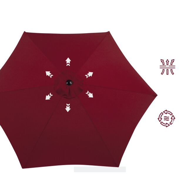 4goodz Outsunny knikparasol 270 cm met draaihendel aluminium - 3172738 large