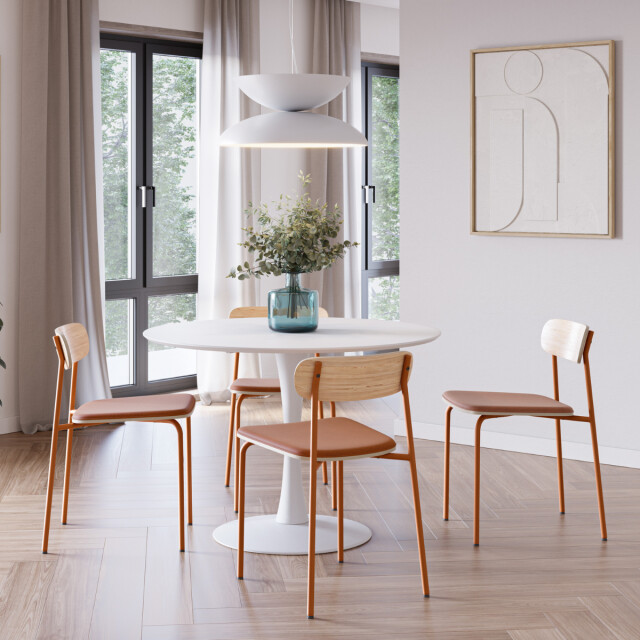 CaliCosy Set van 2 stoelen in stof met zwarte metalen poten l46 cm adriana 3078772 large