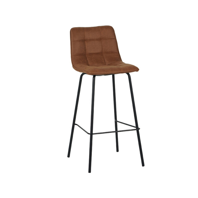 Label51 Barkruk bistro cognac micro suede set van 2 3172696 large