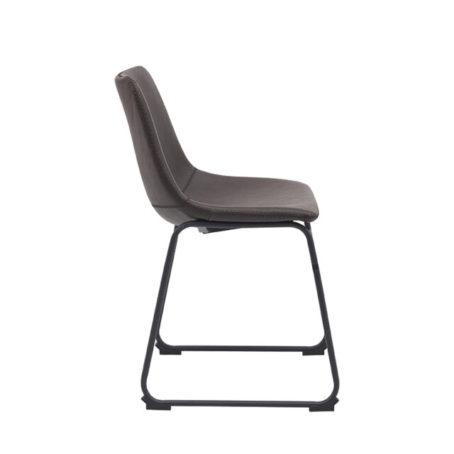 Label51 Eetkamerstoel risto donker pu-leder set van 2 3172614 large