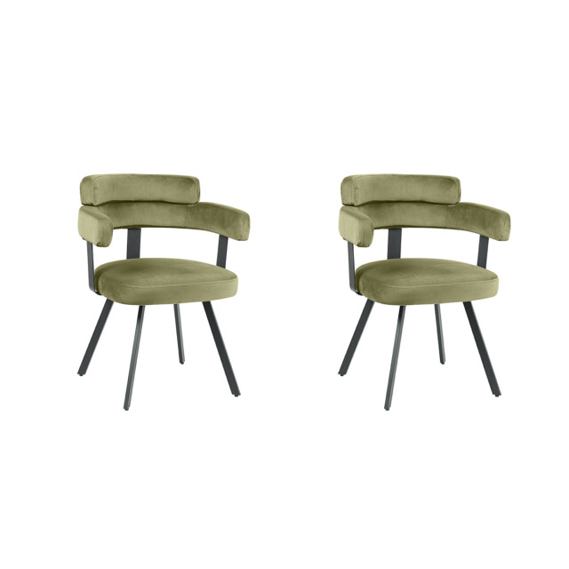 Label51 Eetkamerstoel bardio hunter fluweel set van 2 3172652 large