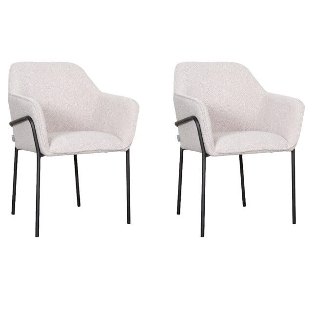 Label51 Eetkamerstoel dexter naturel boucle set van 2 3172552 large