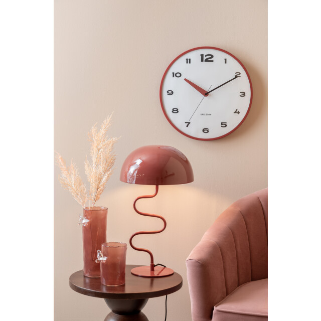Karlsson wandklok brisk dome rode oker- Ø40cm 3062068 large