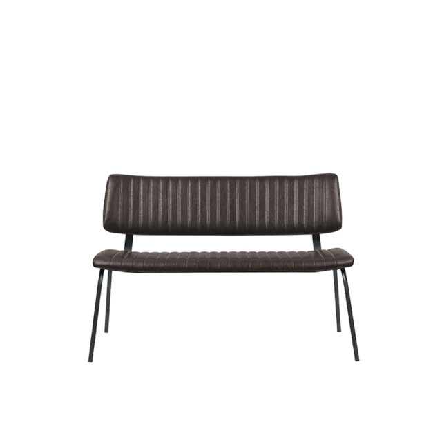 Label51 Eetkamerbank gusto donker pu-leder 120 cm 3172670 large