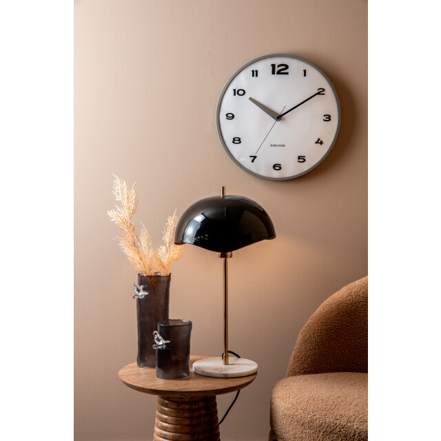 Karlsson wandklok brisk dome donker- Ø40cm 3062067 large