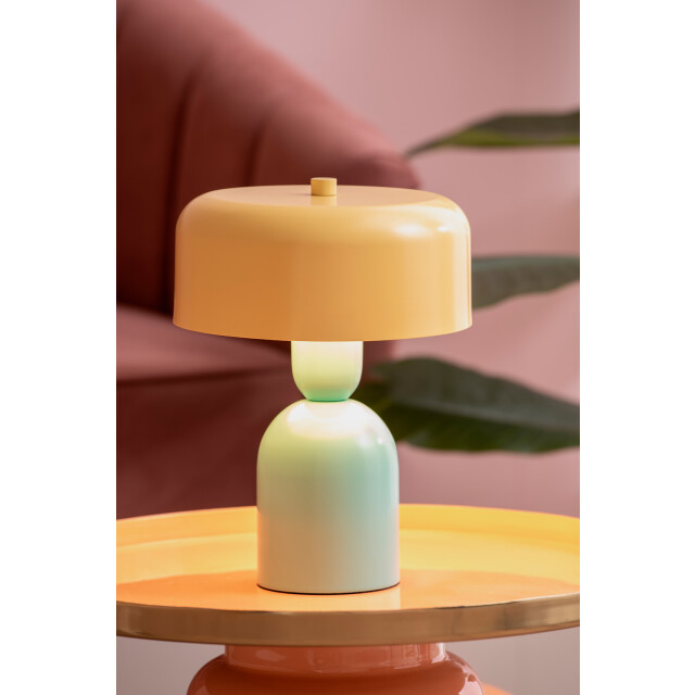 Leitmotiv tafellamp double funky turquoise blue & soft yellow 3062226 large