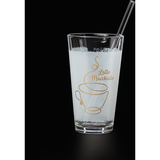 Ritzenhoff & Breker Set/2 latte macchiato m/rietjes in gb coffee 3083918 large