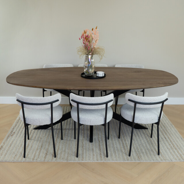 QUVIO Houten dienblad rond maat l diameter 30 cm - 3172731 large