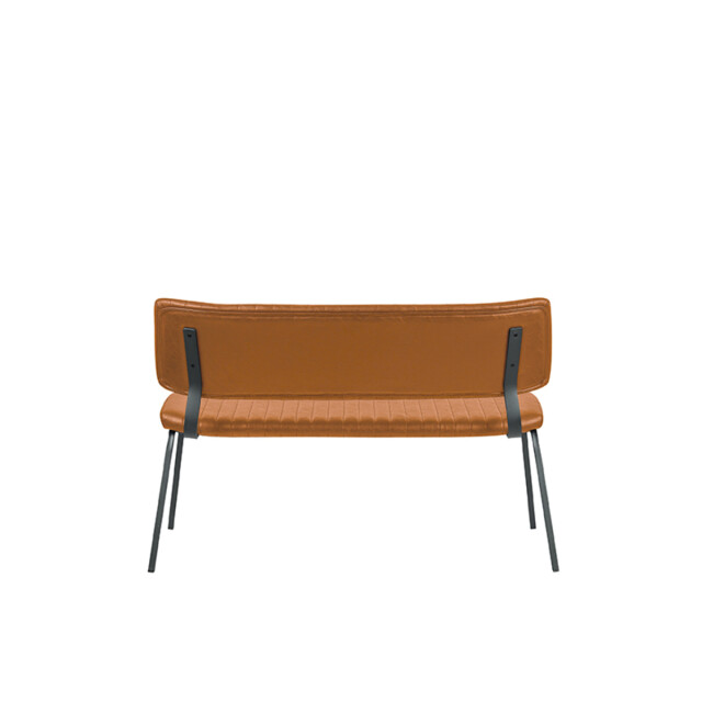 Label51 Eetkamerbank gusto cognac pu-leder 120 cm 3172671 large
