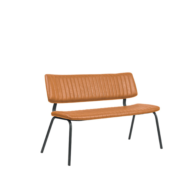 Label51 Eetkamerbank gusto cognac pu-leder 120 cm 3172671 large