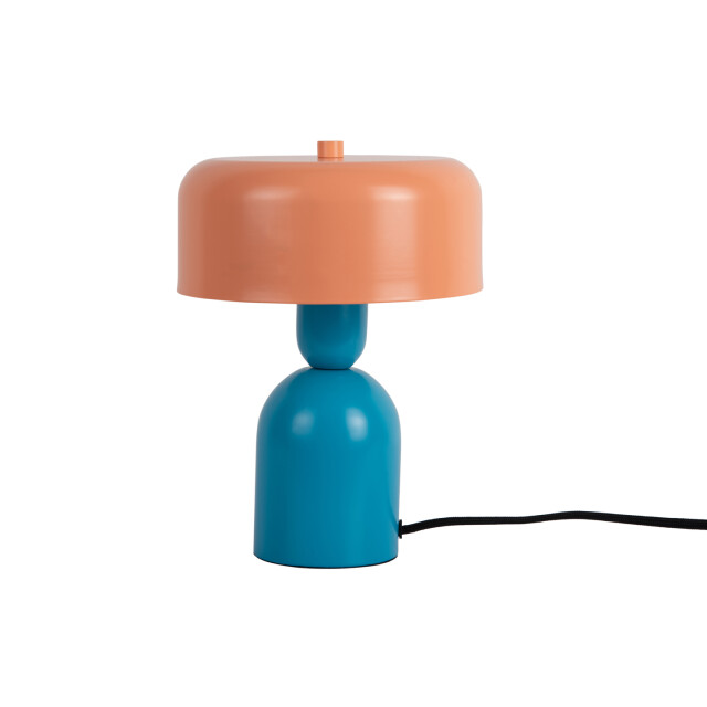 Leitmotiv tafellamp double funky aqua blue & peach orange 3062225 large