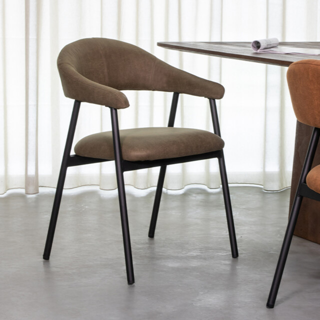 Label51 Eetkamerstoel amaze moss micro suede set van 2 3172650 large