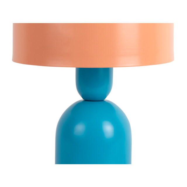 Leitmotiv tafellamp double funky aqua blue & peach orange 3062225 large