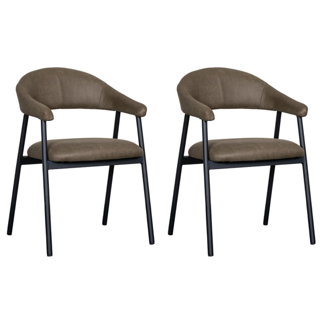 Label51 Eetkamerstoel amaze moss micro suede set van 2 3172650 large