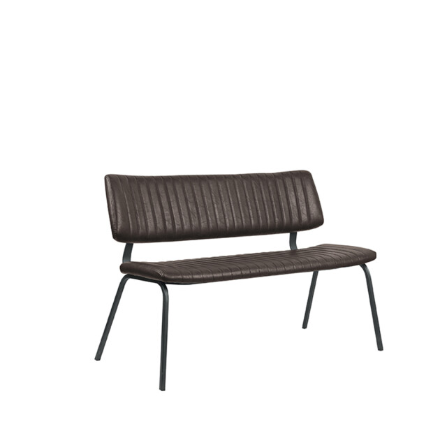 Label51 Eetkamerbank gusto donker pu-leder 120 cm 3172670 large