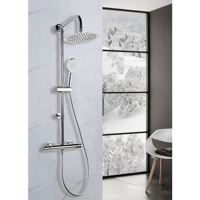 Luzzo ® 25 cm regendouche met thermostaatkraan chroom 3047803 large