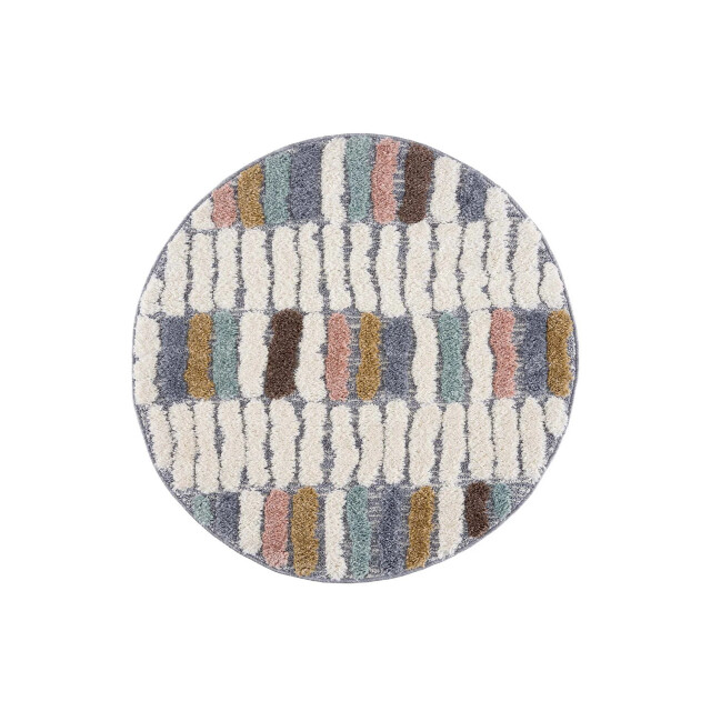 Muratap Vloerkleed focus patty rond hoogpolig fluffy scandinavisch - 3172465 large