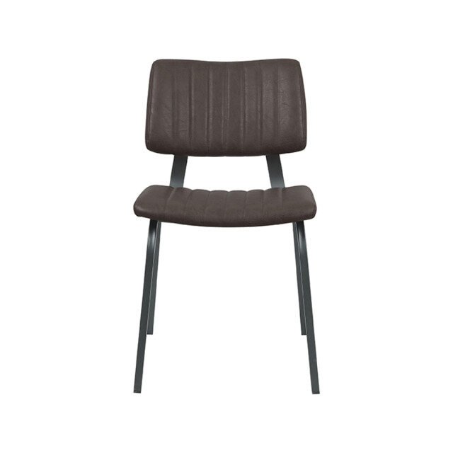 Label51 Eetkamerstoel gusto donker pu-leder set van 2 3172667 large