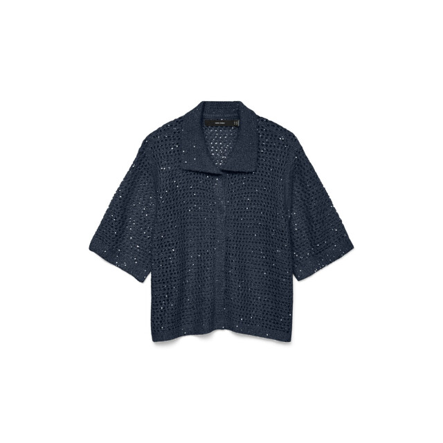 Vero Moda Vmleilani glitter 24 poloneck card navy 4249.37.0034 large