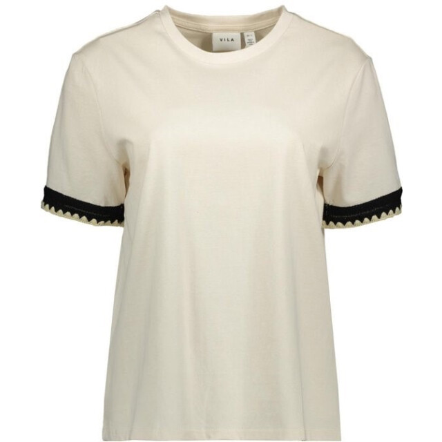Vila Vinajra o-neck ss short t-shirt beige 4339.05.0018 large