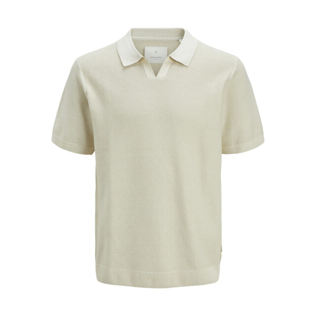 Jack & Jones Jprcceaston knit split neck ss sn beige 5369.05.0012 large