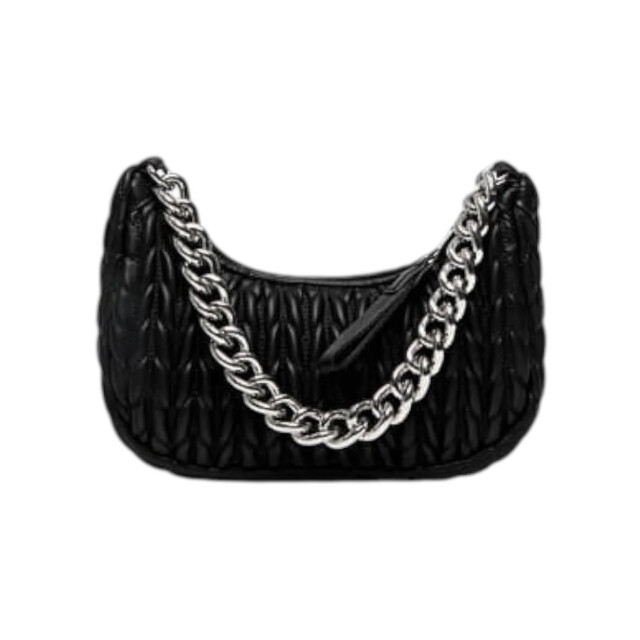 Tommy Hilfiger Tas dames met knopen Tommy Hilfiger Zwart Iconic Schoudertas large