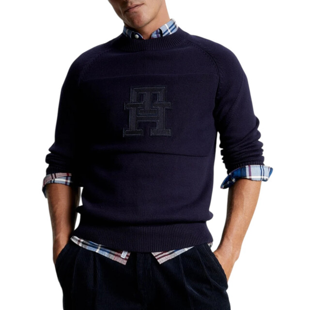 Tommy Hilfiger Katoen trui Tommy Hilfiger Blauw Monogram Trui large
