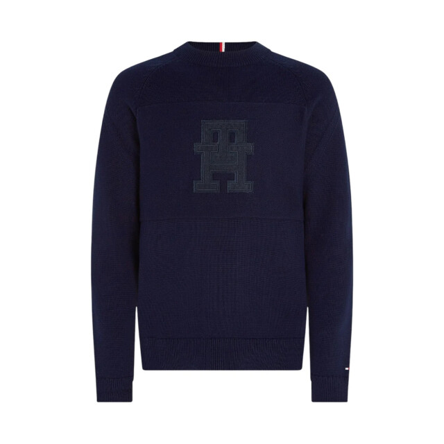 Tommy Hilfiger Katoen trui Tommy Hilfiger Blauw Monogram Trui large