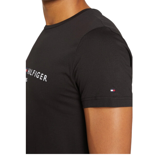 Tommy Hilfiger T-shirt heren katoen Tommy Hilfiger Jeans Zwart Basic T-shirt Met Logo large