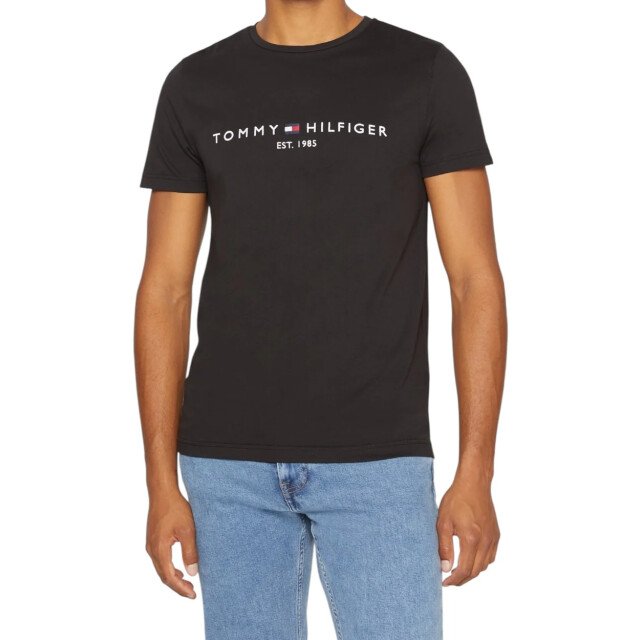 Tommy Hilfiger T-shirt heren katoen Tommy Hilfiger Jeans Zwart Basic T-shirt Met Logo large