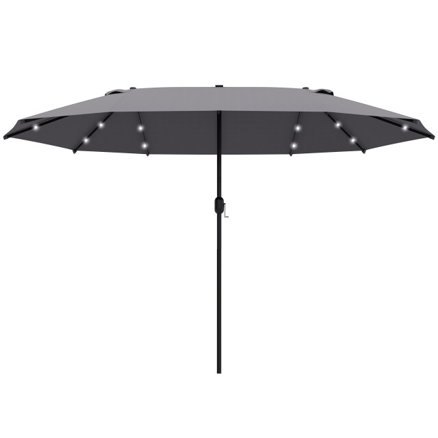 4goodz Outsunny led duo-parasol xl 440x260 cm met verlichting - 3173043 large