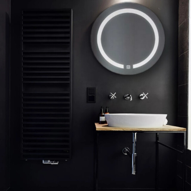 Casa di Elturo Badkamerspiegel omega rond led-verlichte werkt op batterijen touch 1358795 large