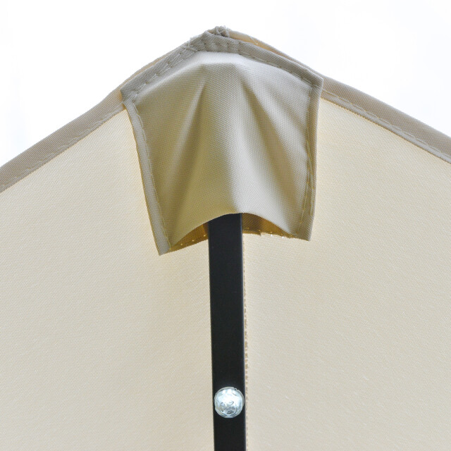 4goodz Outsunny led duo-parasol xl 440x260 cm met verlichting creme 3173044 large