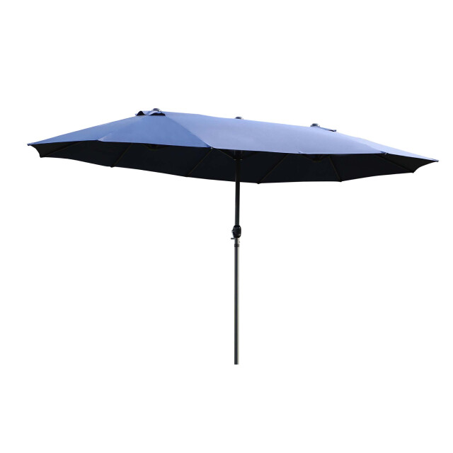 4goodz Outsunny duo-parasol 460x270 cm brede xl parasol donkerblauw 3173042 large