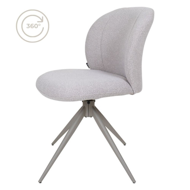 Home67 Eetkamerstoel cosmo bouclé naturel 3173025 large