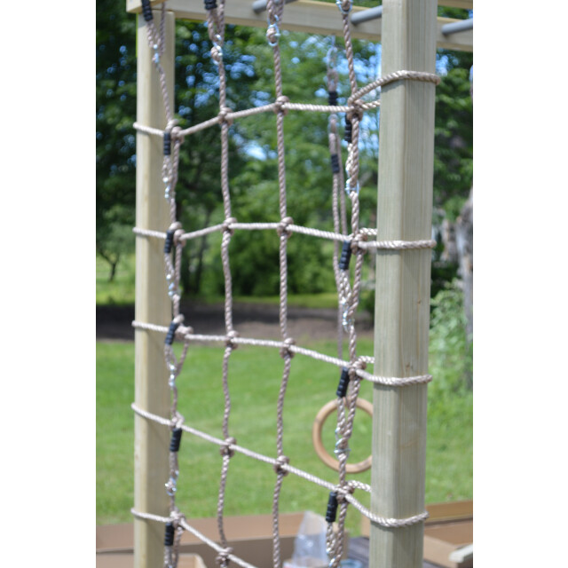 Wendi Toys Houten speeltoren dino | inclusief glijbaan, klimwand, schommel & 3047868 large