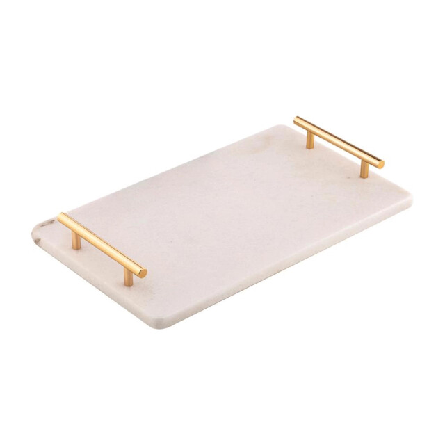 Casa di Elturo Marble tray serveer dienblad marmer goud l30 x b20 cm x h4,5 cm 1360915 large