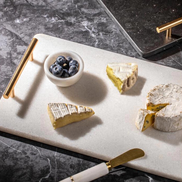 Casa di Elturo Marble tray serveer dienblad marmer goud l30 x b20 cm x h4,5 cm 1360915 large