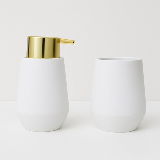 Casa di Elturo Badkamer set nude zeeppompje & beker /goud 2333695 large