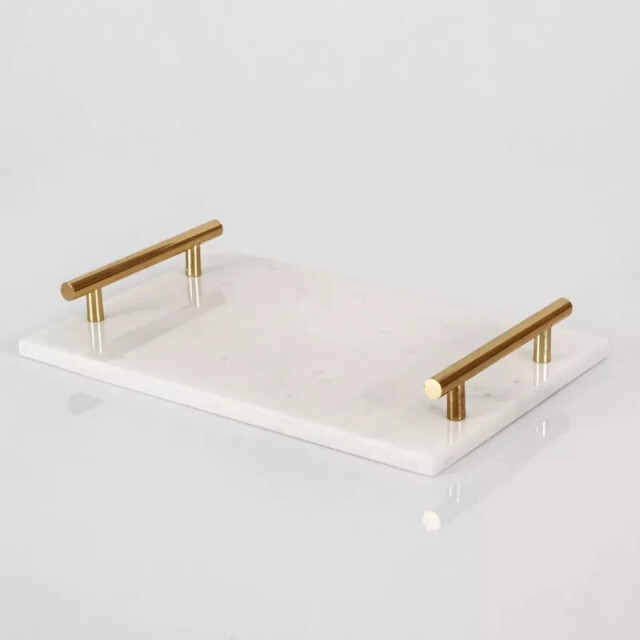 Casa di Elturo Marble tray serveer dienblad marmer goud l30 x b20 cm x h4,5 cm 1360915 large
