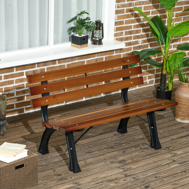 4goodz Tuinbank 2-personen max. 240 kg met rugleuning van hout 3173142 large