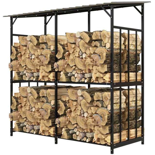 4goodz Outsunny houtopslag buiten, houtopslag 2,1 m³ met afdekking 3173140 large