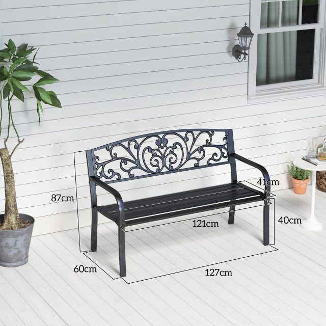 4goodz Tuinbank metaal 2-zits rugleuning en leuning tot 250 kg - 3173143 large