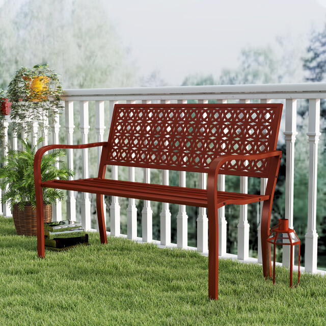 4goodz Tuinbank metaal 2-zits rugleuning en leuning tot 250 kg - 3173144 large