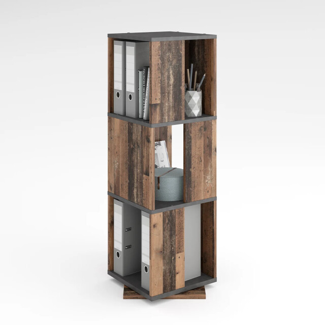 CaliCosy Draaibare boekenkast 3 compartimenten h108 cm tower 2936980 large