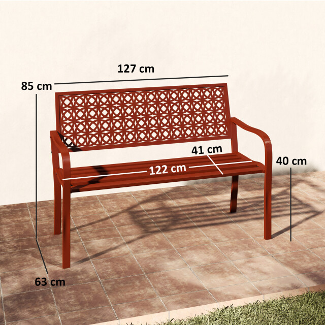 4goodz Tuinbank metaal 2-zits rugleuning en leuning tot 250 kg - 3173144 large