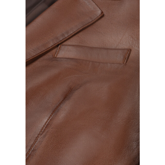 Cycas D'or Leren colbert blazer heren hypeblazerbrown large